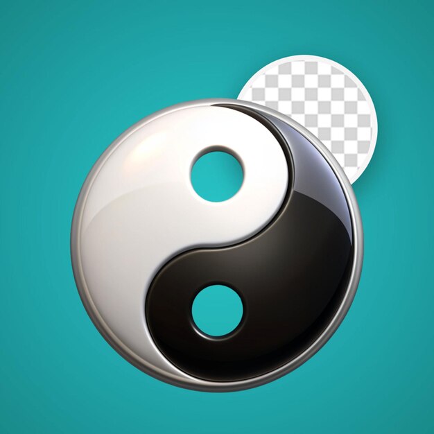 PSD top view of ying and yang symbol