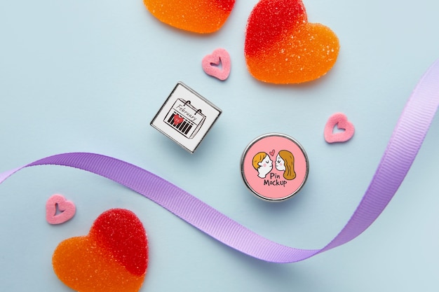 PSD top voew sul disegno di merchandising per il giorno di san valentino