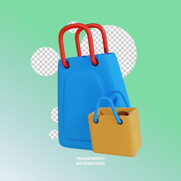 PSD torba na zakupy z ikoną 3d