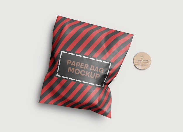 PSD torby papierowe kraft treat candy bag makieta