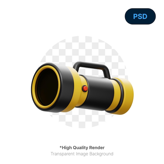 PSD torch 3d icon premium psd