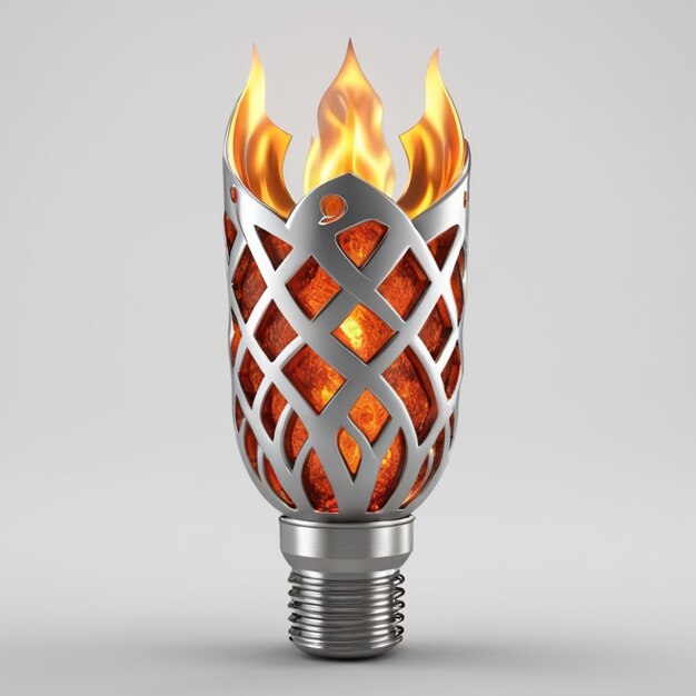 Torch psd on a white background