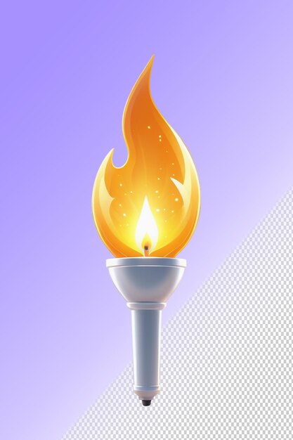 PSD a torch with the flame on it that is lit