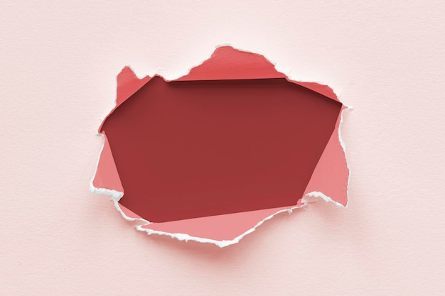 torn paper mockup design on a wall