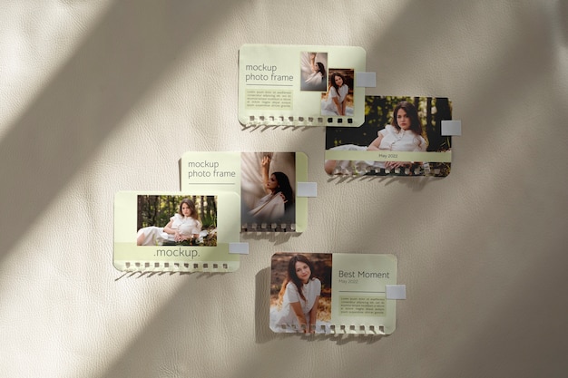 Torn photos frame mockup