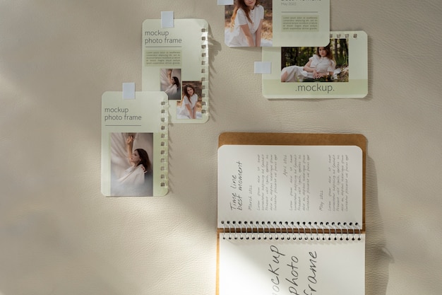 PSD torn photos frame mockup