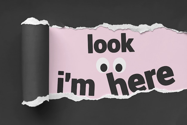 torn piece of paper mockup