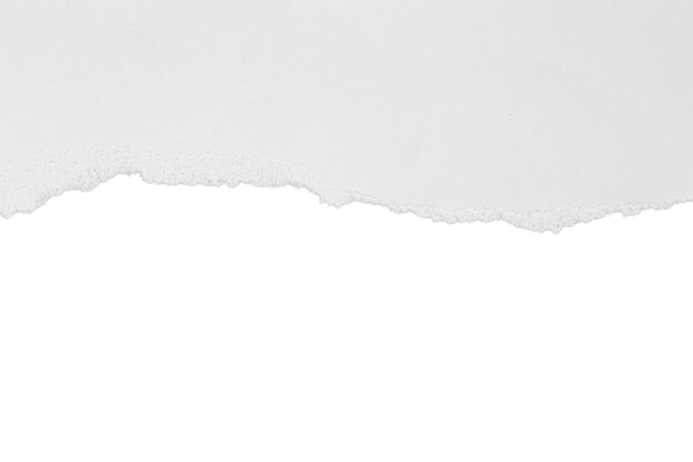 PSD torn white paper with shadow isolated