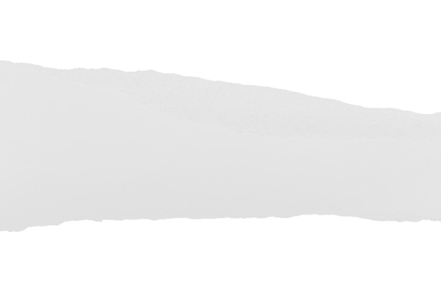 PSD carta bianca strappata con ombra isolata
