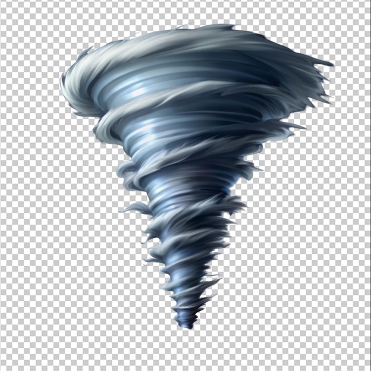 PSD tornado illustration isolated on white background weather phenomena isolated on white photo realistic photo