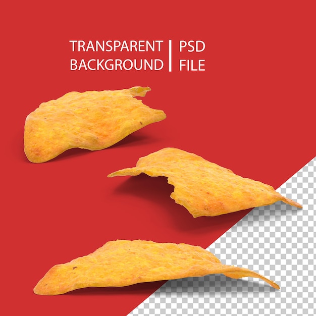 PSD tortilla cheese chip morso png