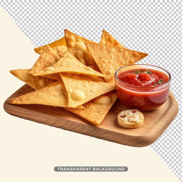 PSD tortilla chips and sauce