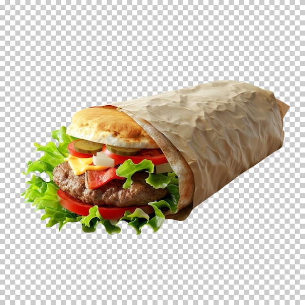 PSD tortilla spring rolls halifax donair isolated on transparent background