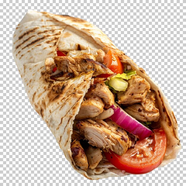 PSD tortilla spring rolls halifax donair isolated on transparent background