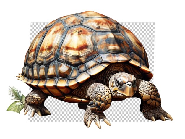 PSD a tortoise on white background