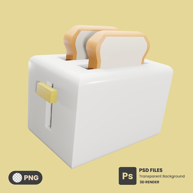 Toster 3d Renderowanie Modeli Premium Psd