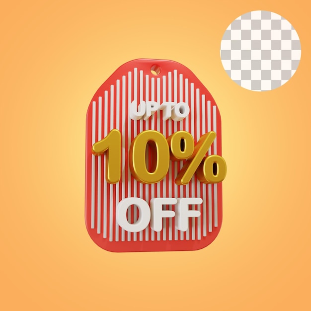 Tot Sale 10 procent korting op 3D-rendering