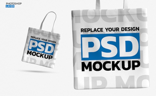 Tote bag mockup 3d rendering design