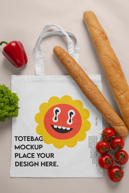 PSD tote bag mockup design