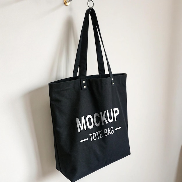 Tote bag mockup hanging