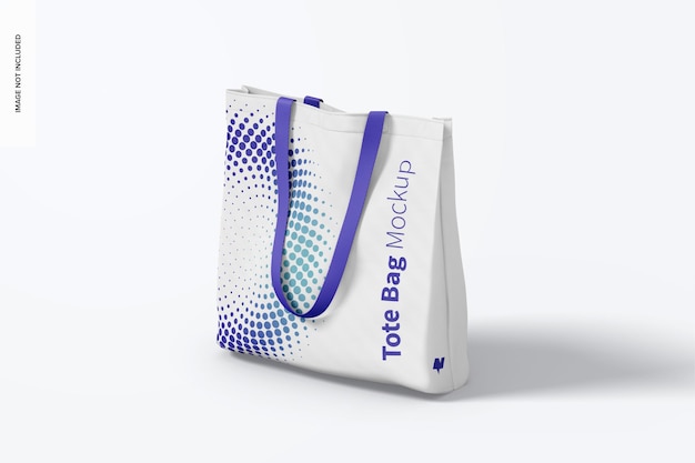 tote bag mockup, left view