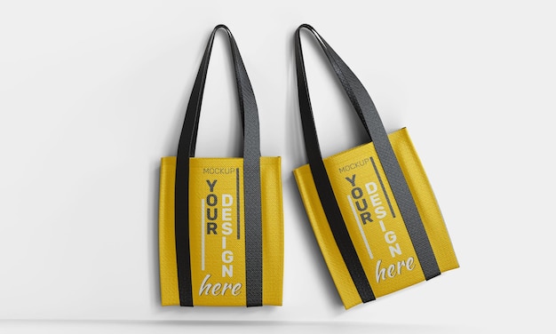 Tote bag mockup with customizable colors