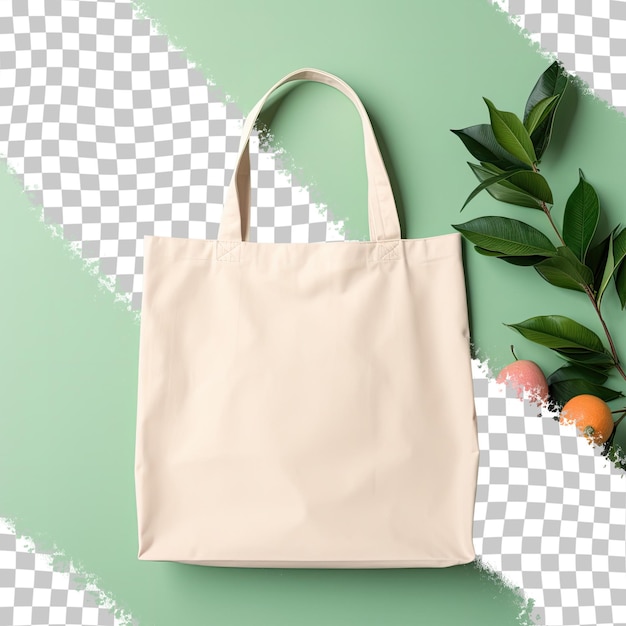 Borsa tote su uno sfondo trasparente per il mockup