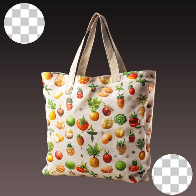 PSD tote isolated on transparent background