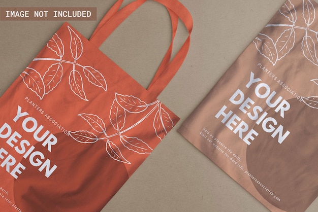 Tote tas mockup zoomweergave