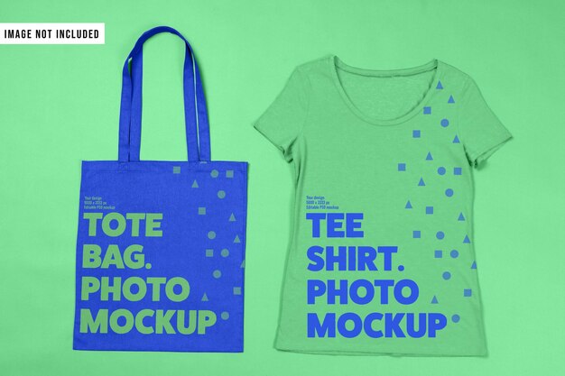 PSD mockup di tote amp tshirt