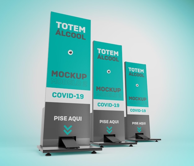 PSD totem alcohol gel mockup design