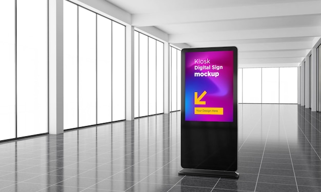 Totem I Kiosk Digital Signage Rendered Mockup