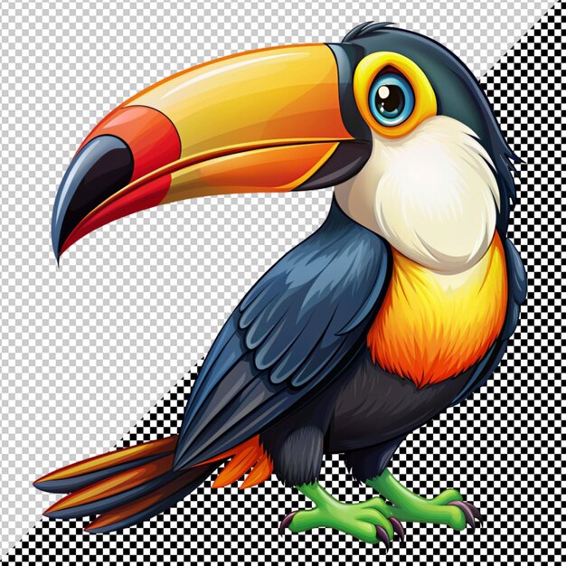 Toucan on transparent background