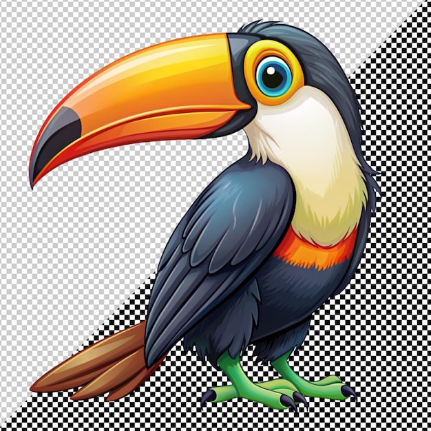 PSD toucan on transparent background