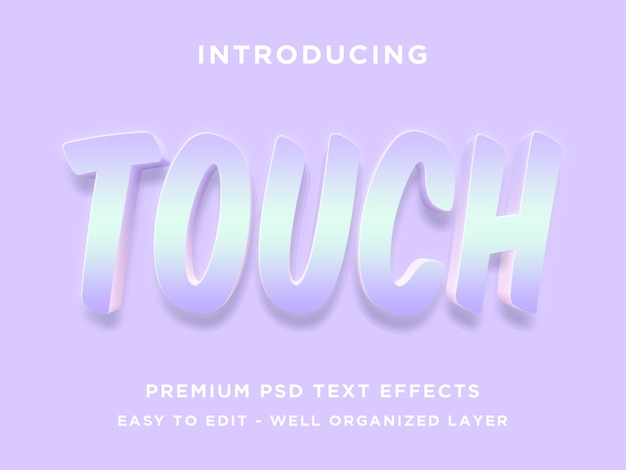 Touch, Editable Text Effect Styles  PSD