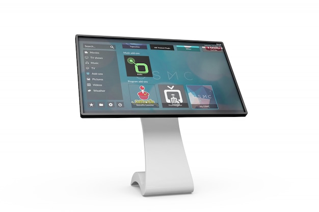 touchscreen informatiebord mockup