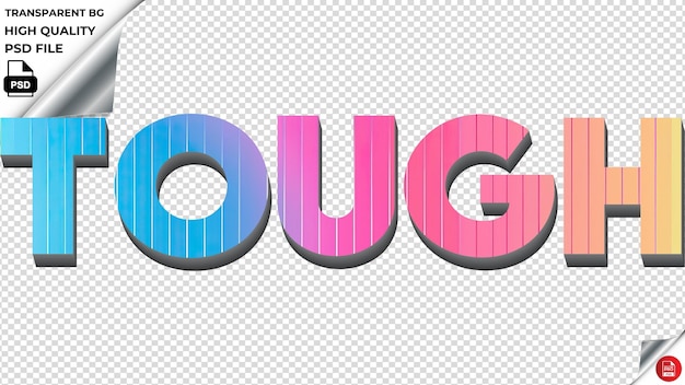 PSD tough typography regenboog kleurrijke tekst textuur psd transparent