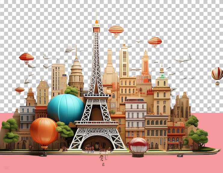 PSD ツーリズム png イラスト