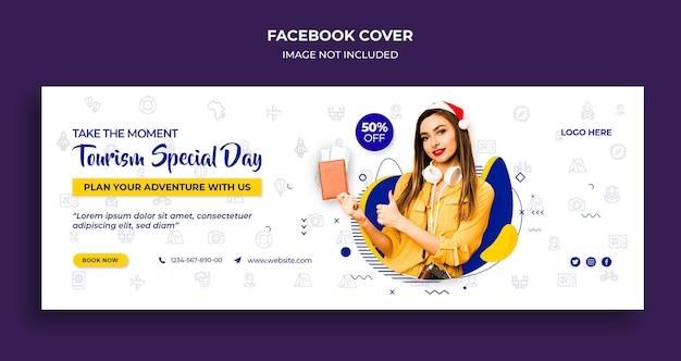 Tourism special day facebook timeline cover and web banner template