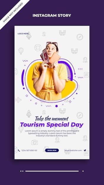 PSD tourism special day instagram and facebook post story template