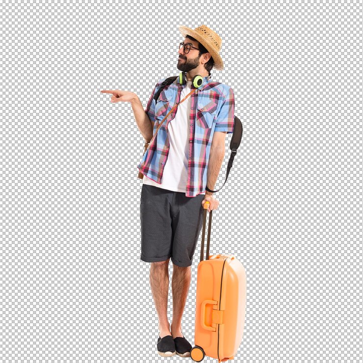 PSD tourist pointing to the lateral