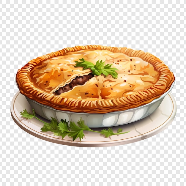 PSD tourtiere isolated on transparent background