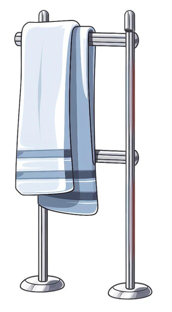 Towel display stand illustration