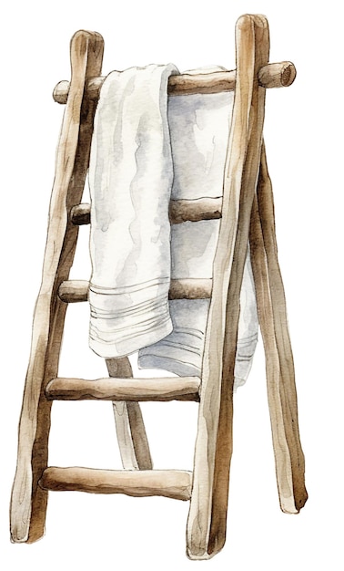 Towel display stand illustration