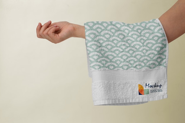 Towel mock-up with pattern design