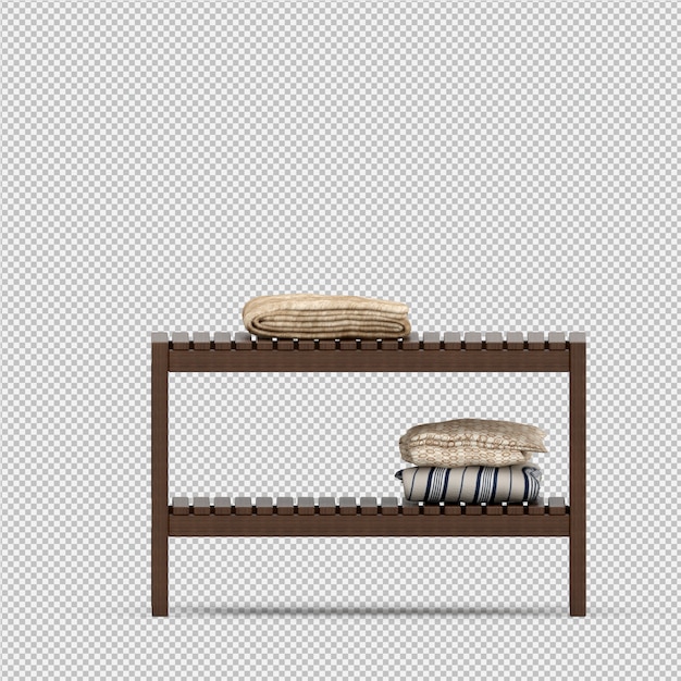 towels on a wooden rack