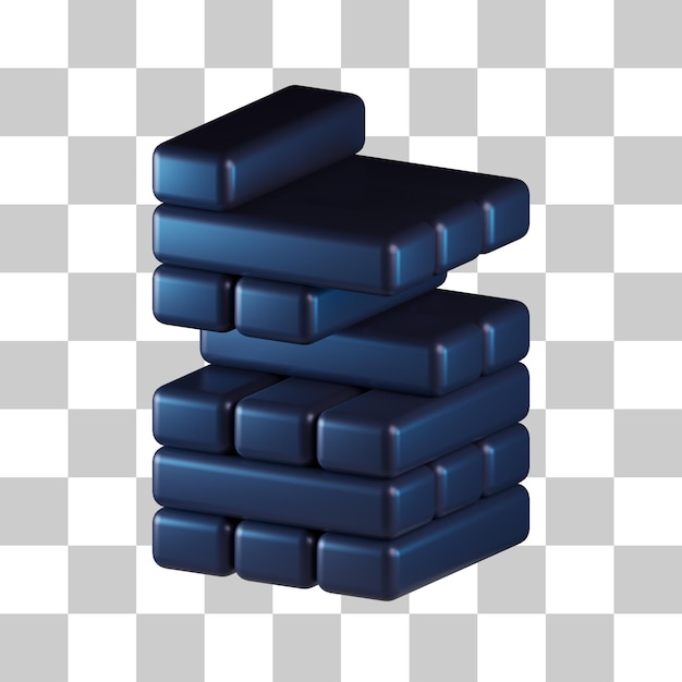 PSD tower tumble game 3d icon