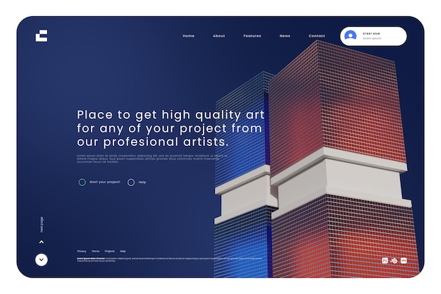 Town tower landing page