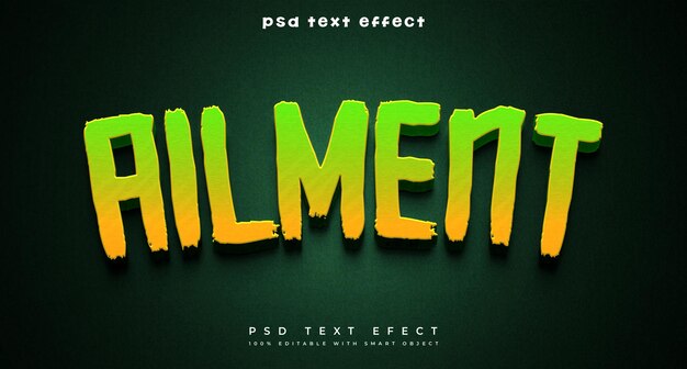 PSD toxic 3d editable text effect