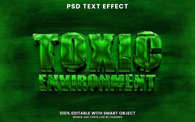 PSD toxic 3d text effect